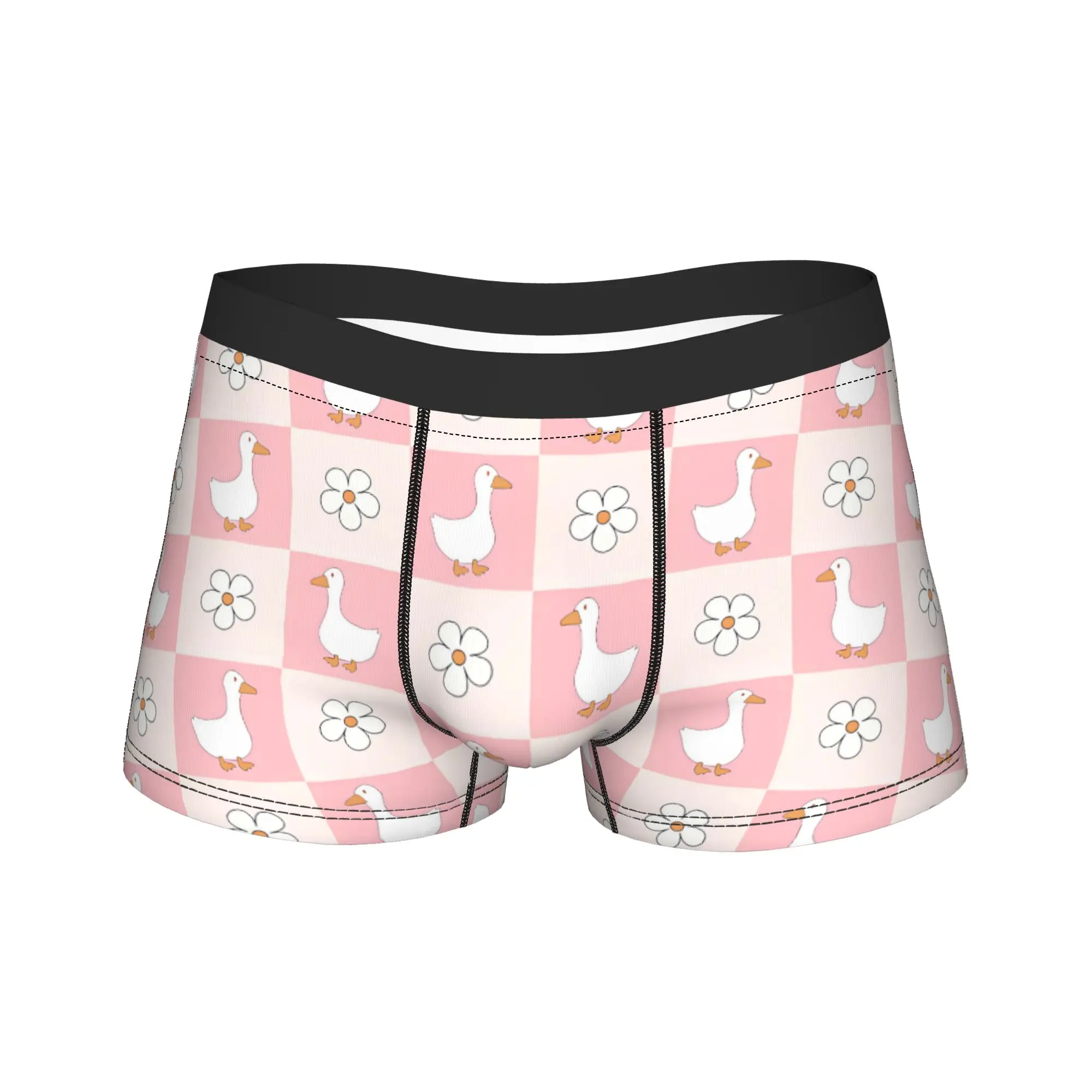 Cute Spring Cottagecore Goose Underwear  Funny Panties Print Shorts Briefs For Males Pouch Large Size Boxer Shorts
