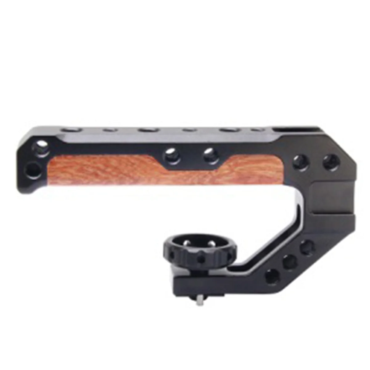 トップ木製ハンドルの位置 ARRl マイク LED ライト モニター用コールドシュー付きカメラ ケージ用トップ木製ハンドルの位置