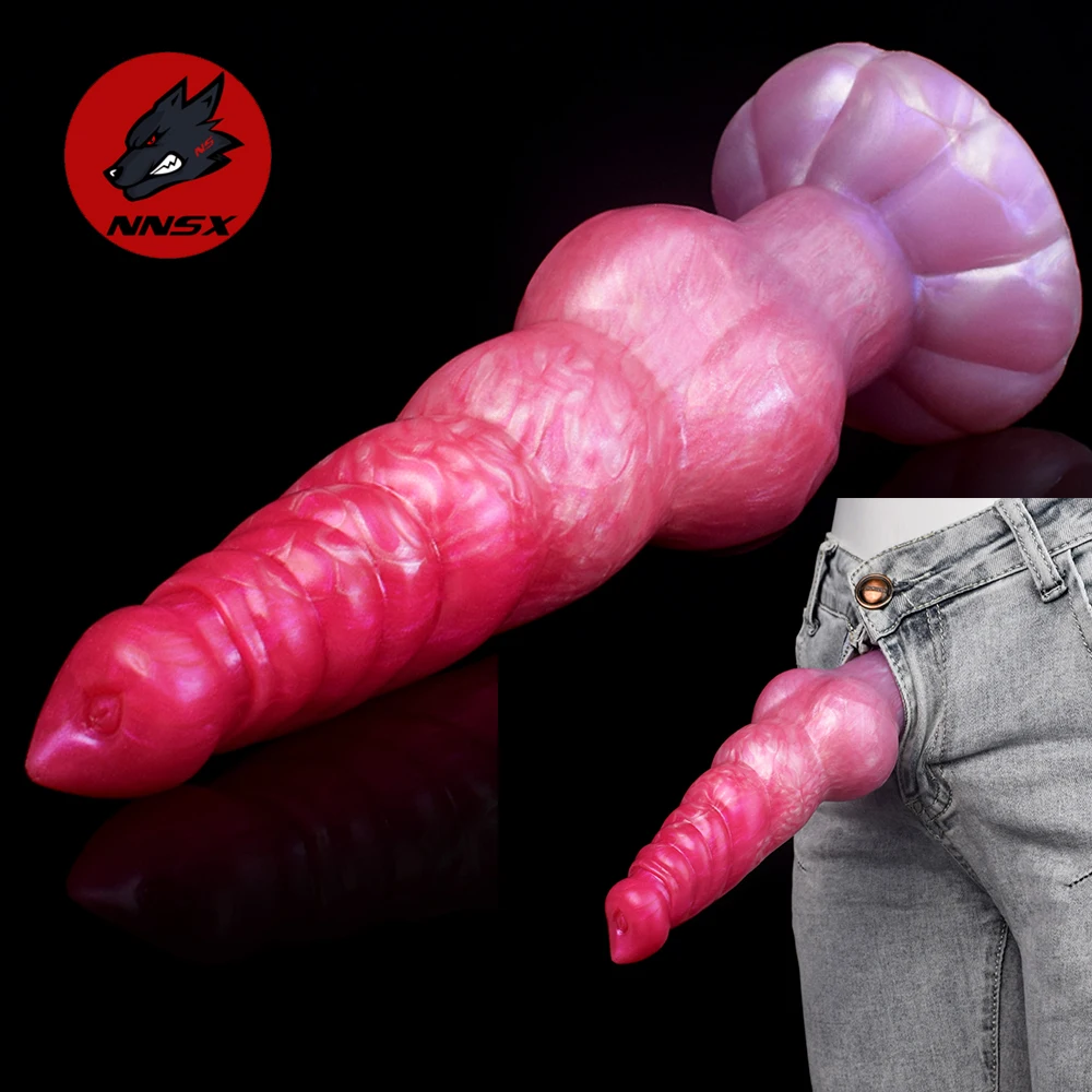 NNSX 8 Inch Insertable Dildo Plug with Knot Fantasy Penis Anal Dilator Prostate Massager Masturbation Sex Tool Woman adult toys