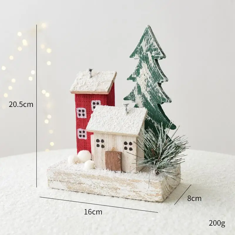 صغيرة عيد الميلاد قرية الثلج منزل الديكورات الشتاء سطح المكتب زخرفة مصغرة تمثال عيد الميلاد المشهد منزل لمكتب عباءة عطلة