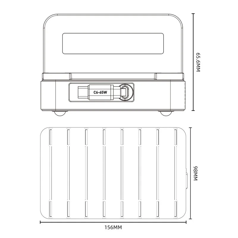 station-de-charge-de-bureau-haute-puissance-288w-chargeur-usb-c-8-ports-chargeur-multi-ports-gan-avec-cable-retractable-pour-telephones-mobiles