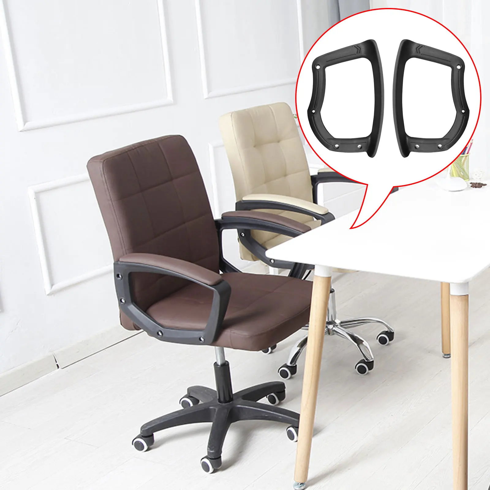 Adjustable Armrests for Office Chairs - Effortless Installation Chairs Parts Bracket Liftable Replacement Armrest Liftable Pads
