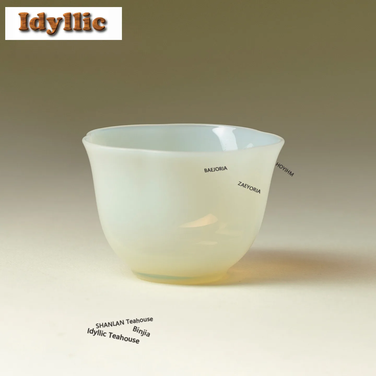 50ml Ice Jade Glass Teacup Traditional Tea Bowl Set Of Cups Tea-tasting Meditation Cup Jianzhan Master Cups Teaware Collection