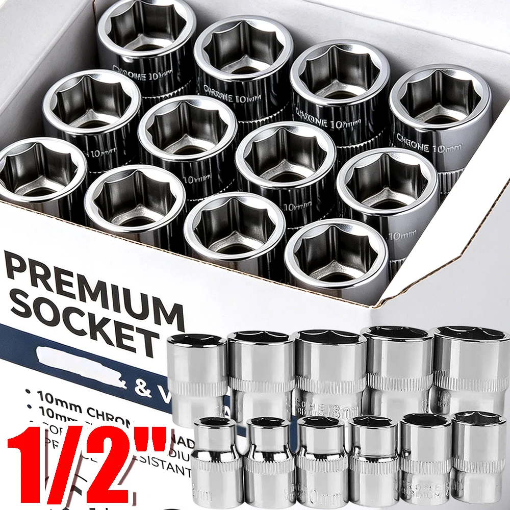 10/13/17/19/21mm Drive Impact Socket Head 1/2