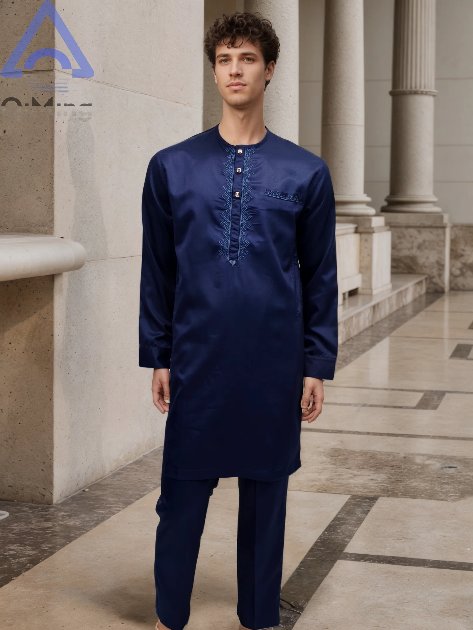 40% Cotton Male Muslim Two Parts Prayer Dress Jalabiya Algerian Caftan Abaya Islamic Jubba Arab Traditional Costume For Muslims