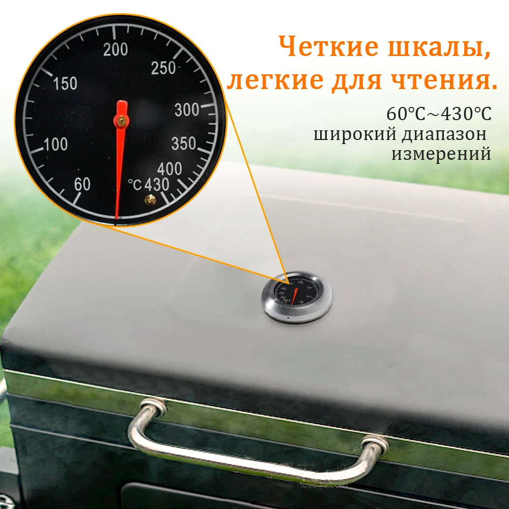 Roestvrijstalen barbecuethermometer BBQ-roker Grilltemperatuurmeter 60-430 Celsius Koken Voedsel Oven Keukenaccessoires