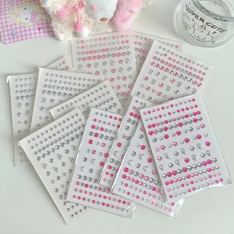 1 Piece DIY Decor Acrylic Scrapbook Journal Sticker Sweet 3D Stereo Camera Phone Case Decal Heart Star Moon Sticker Kids Gift