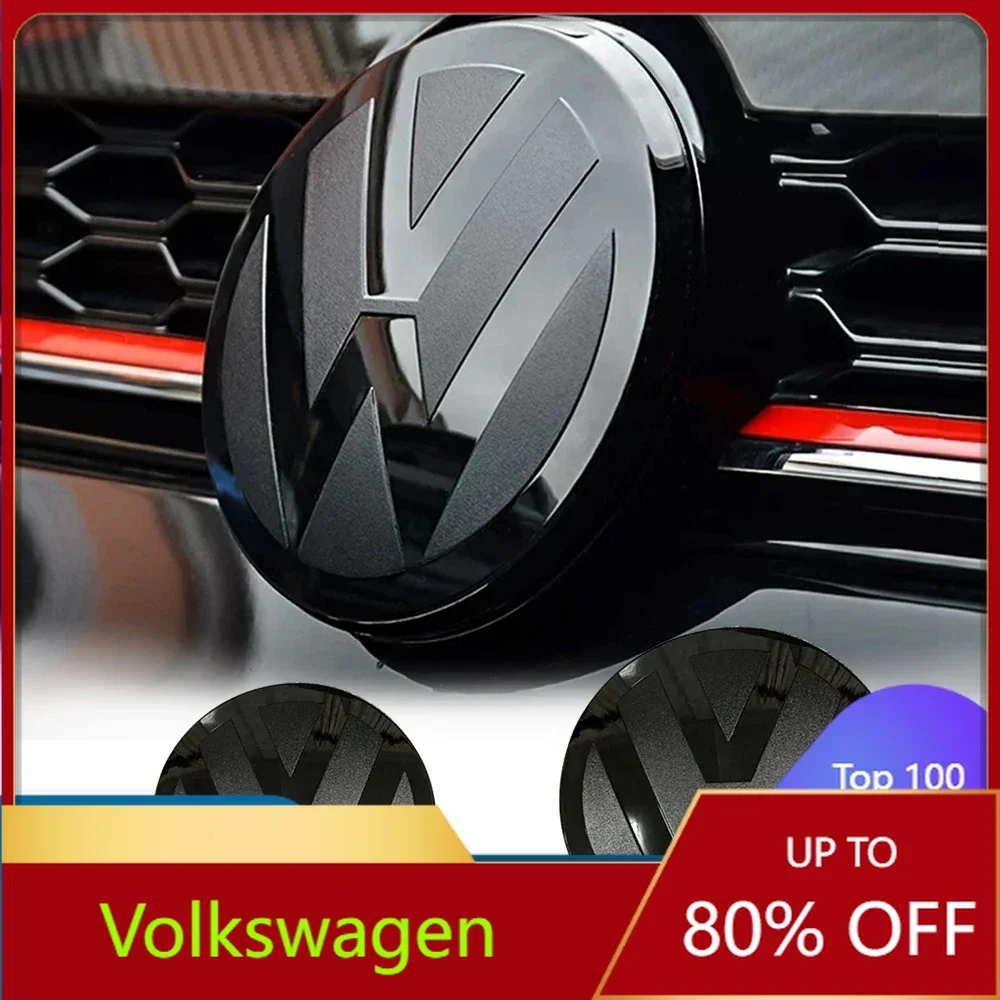 

Car Sticker For VW Volkswagen Jetta MK5 Golf 2pcs Volkswagen Front Grill Emblem Modification Rear Trunk Lid Cover Logo For VW Go
