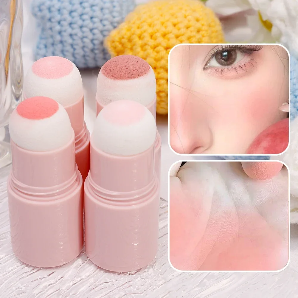 Double-End Blush Stick Face Moisturizer Natuurlijke Blusher Stick Perzik Roze Wangtint Waterdichte Blijvende Blush Make-Up Koreaans