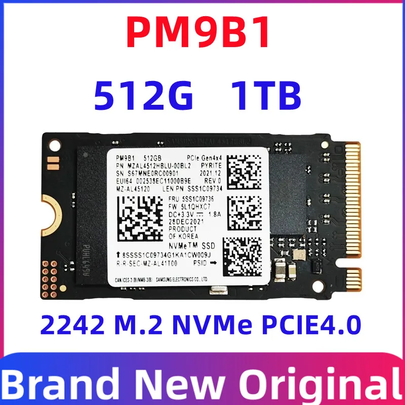 Новый твердотельный накопитель PM9B1 512G 1 ТБ PCIE4.0 M.2 2242 m2 Для Samsung ноутбука SSD