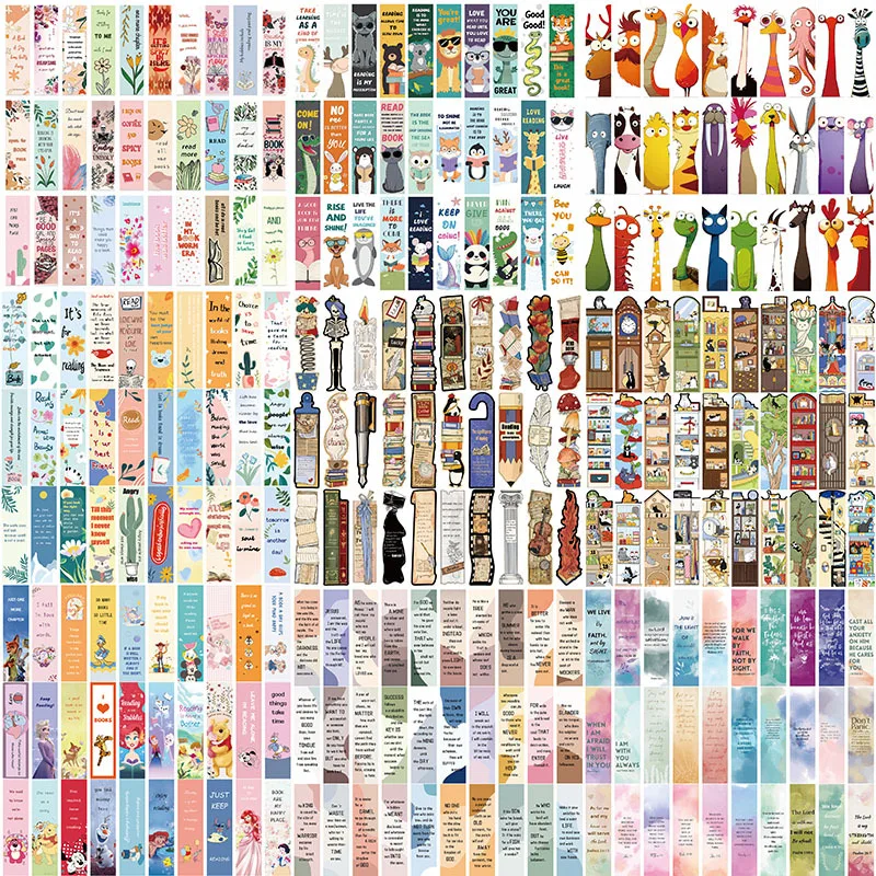 Hundreds of Merchandise Bookmark Collection 30 Sheets/set Hot-selling, Multi-style Optional Funny Animal Bookmark City