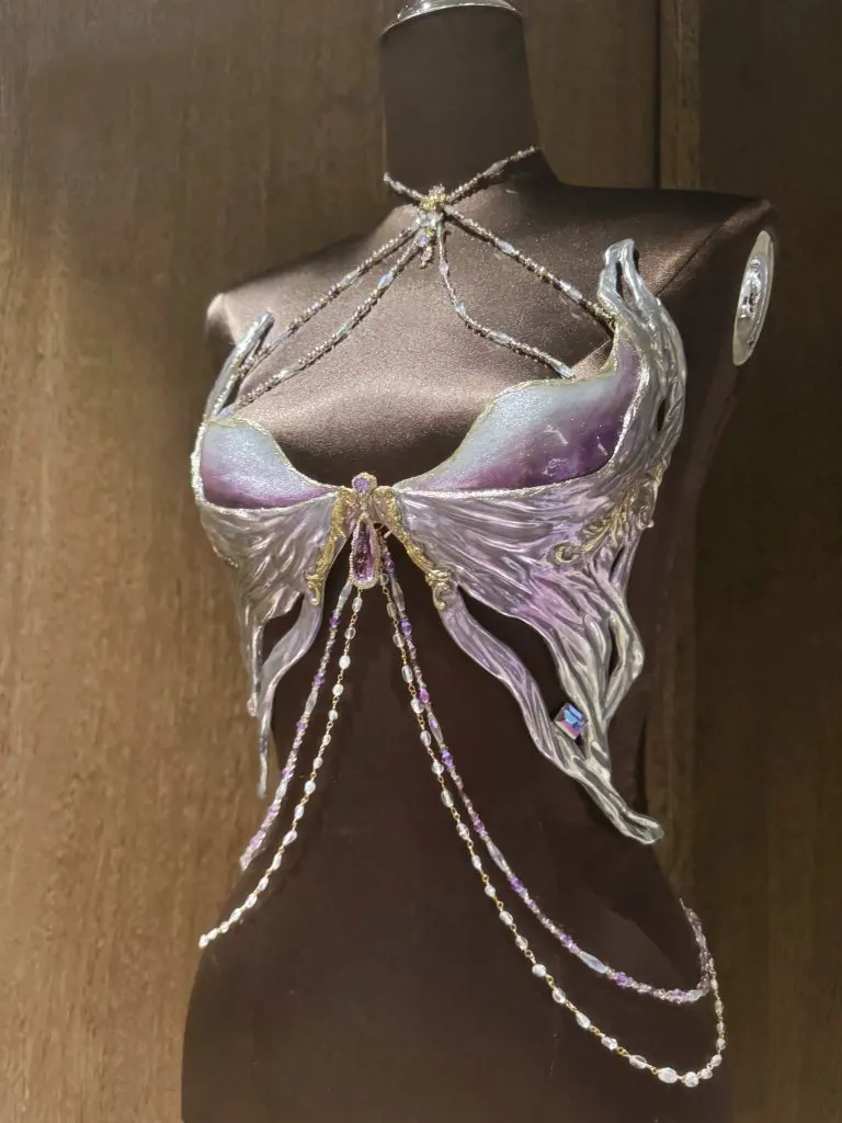 Fada biquíni sereia resina de cristal + sutiã de silicone vestidos de festa vestidos de noite lingeries sexy quente arcano adulto maiô feminino