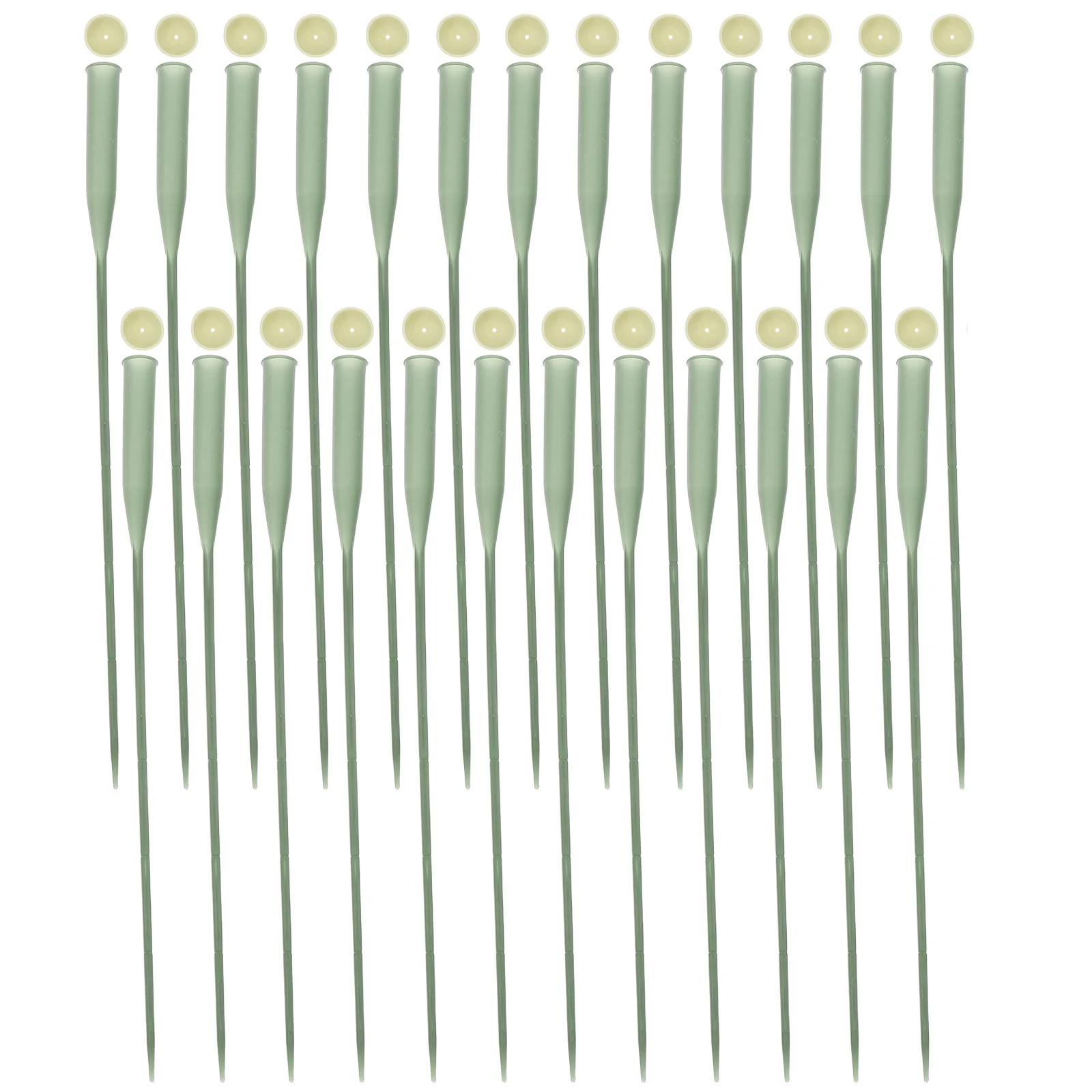 25Pcs Floral Water Tubes Plastic 14.5cm Flower Stem Holders Leak Proof Caps for Orchids Roses Flower Shop Supplies