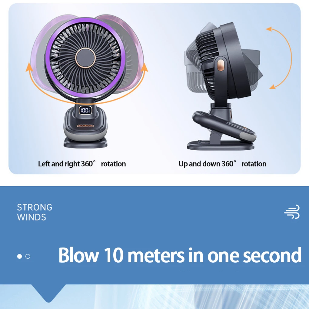 Ventilador de clipe de mesa diga adeus ao sistema de silenciamento de secador de cabelo de face única onde você ir tipo ventilador de circulação + 1