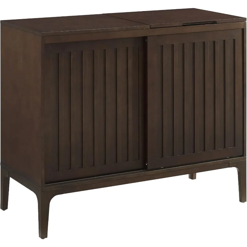 

Asher Record Storage Media Console, Dark Brown