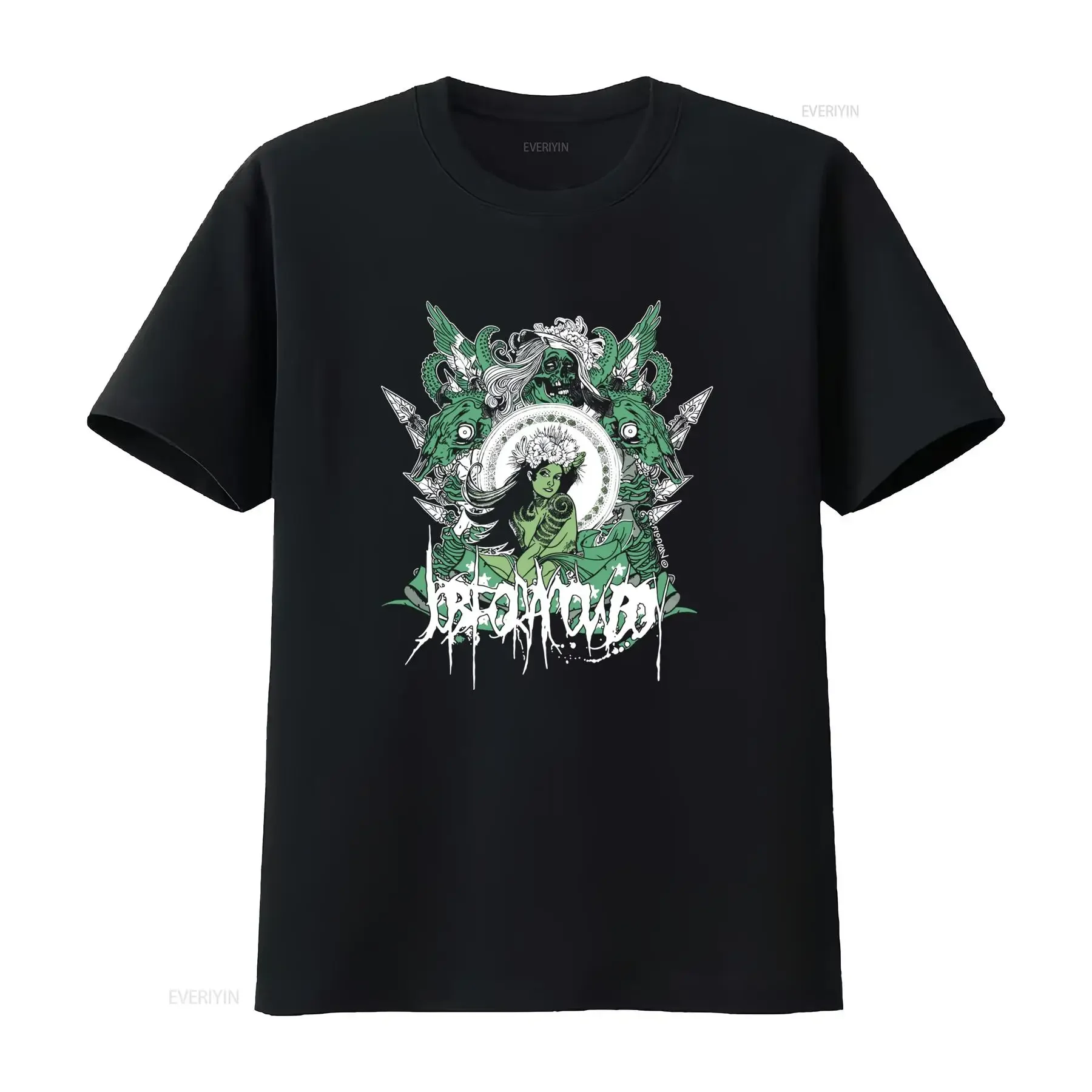 Vintage Job for a Cowboy Band Artwork T Shirt  All Sizes Unique Green Skull Tribal Design vintage Washed Stretched