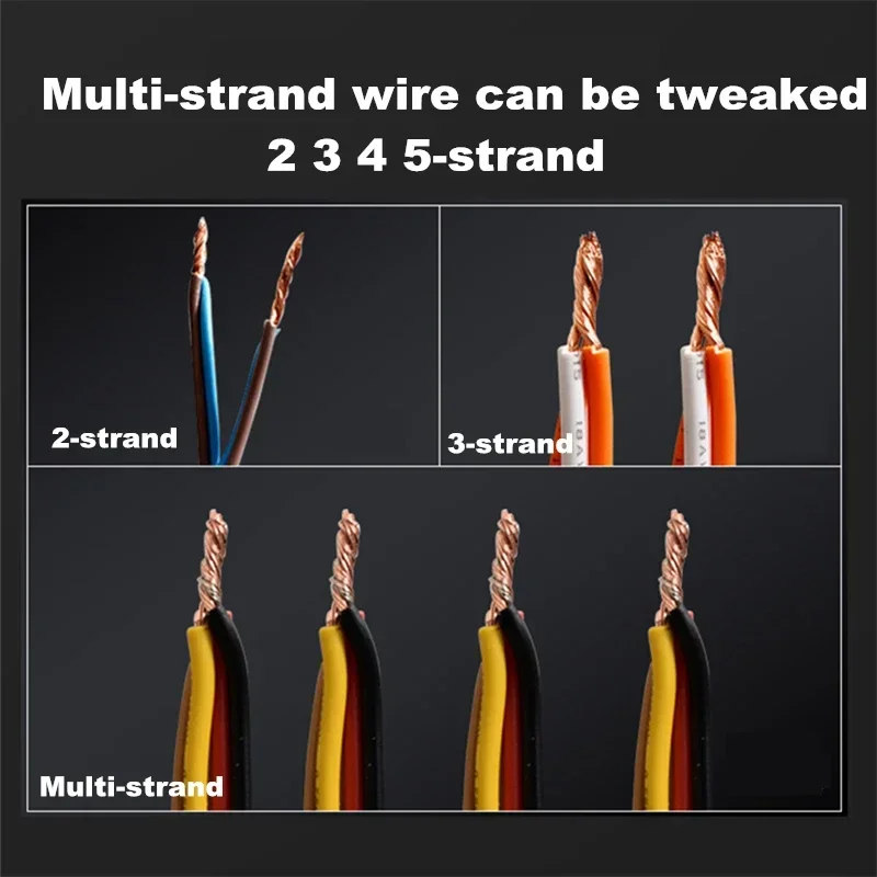 يتم تشديد أسلاك آلة اللف المحمولة باليد متعددة الخيوط في حدود 30 مم المكشكش لتجعيد كابلات الأسلاك #4