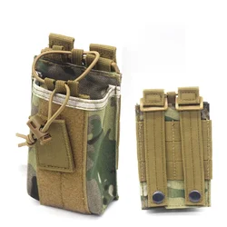 Molle Radio Pouch Radio Holster Tactical Duty Belt Radio Bag for Two Ways Walkie Talkie Adjustable Storage Hunting