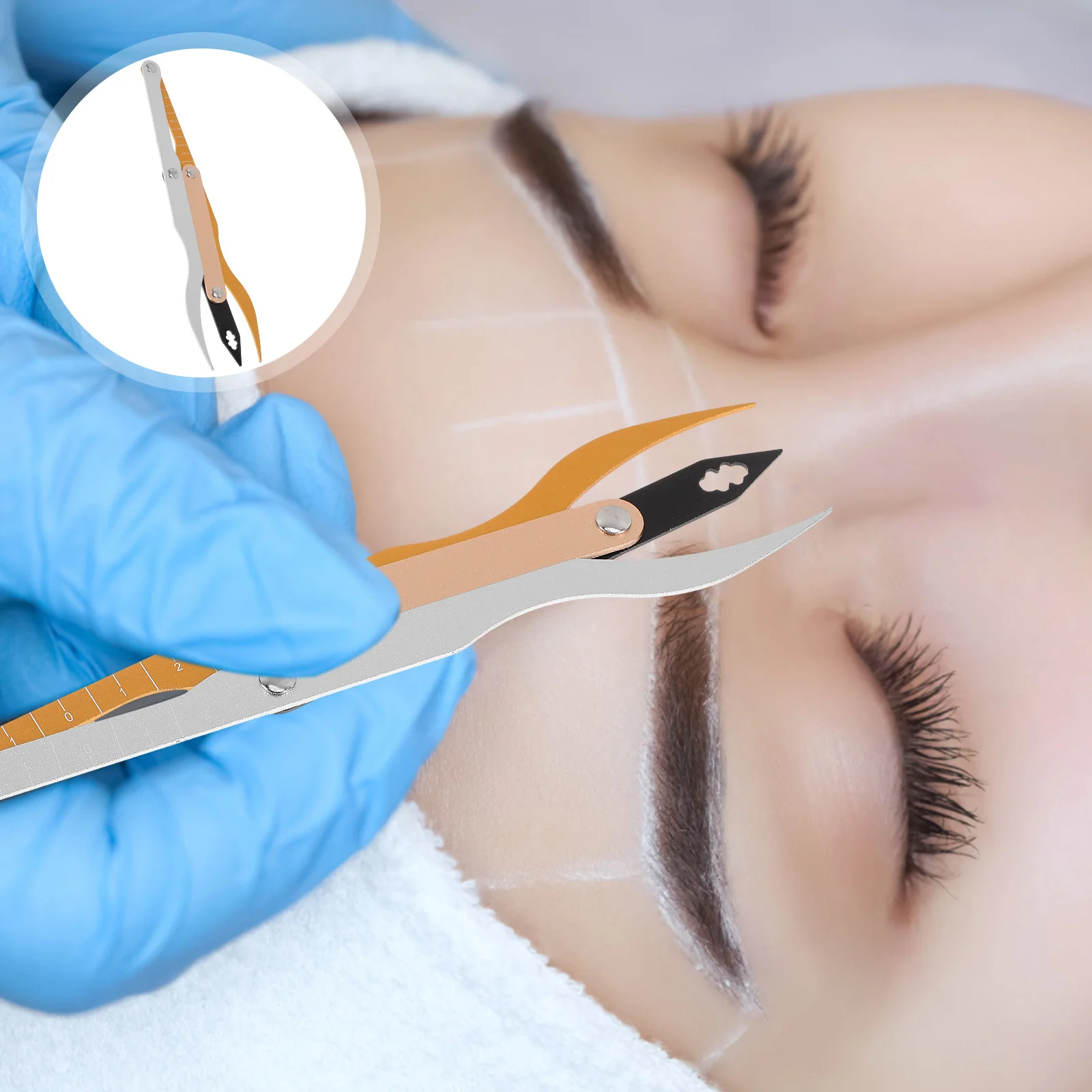 

Eyebrow Measuring Ruler Golden Ratio Design Three Point Positioning Tool for Brow Mapping Microblading Makeup Artist Eyebrow