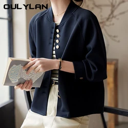 Women Thin Jackets Fashion Solid Jacket Autumn Long Sleeve Slim Coat Casual Windbreaker Stand Collar Zip Jackets for Female