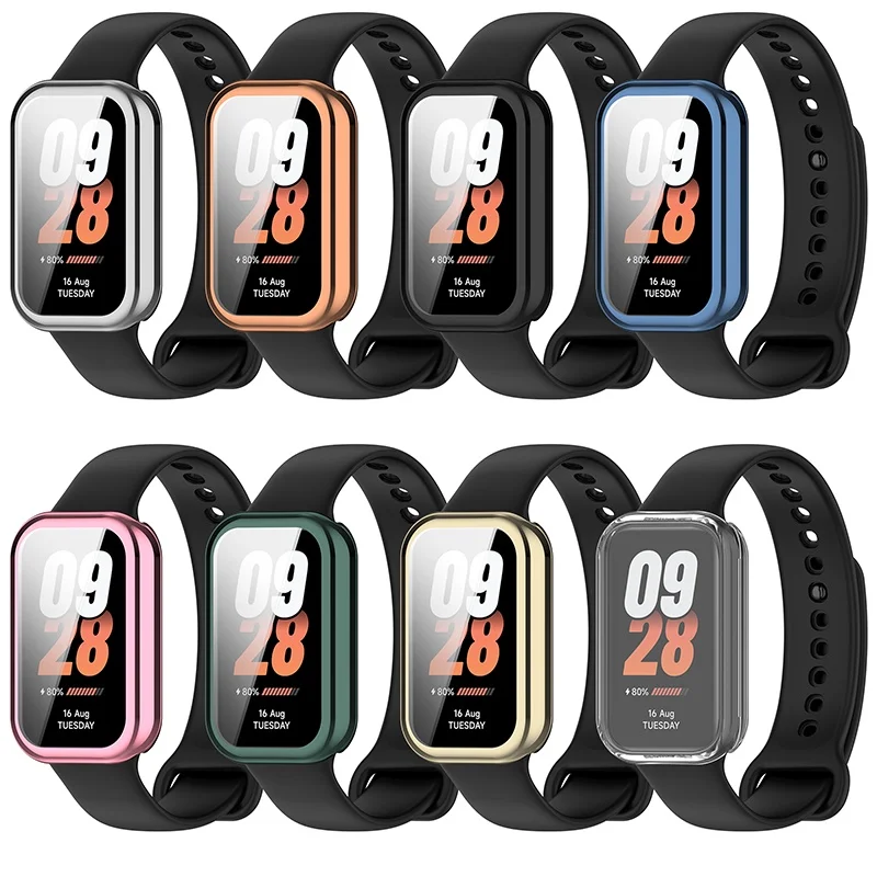 Funda completa para Xiaomi Redmi band 2, Protector de pantalla activo de Tpu para Mi band 8
