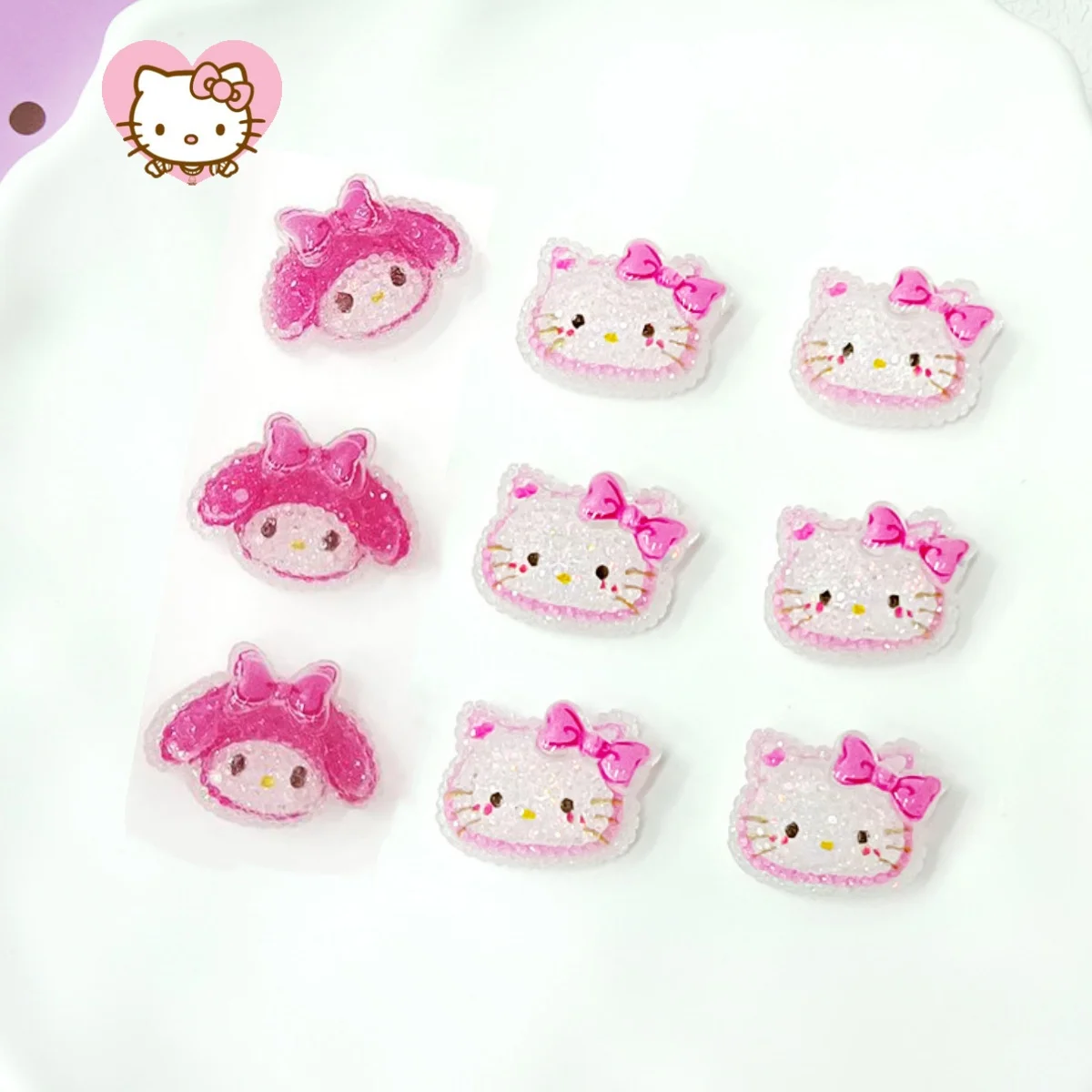 hello kitty cartoon sanrio crystal AB glue diy jewelry accessories my melody mobile phone case hair accessories kuromi wholesale