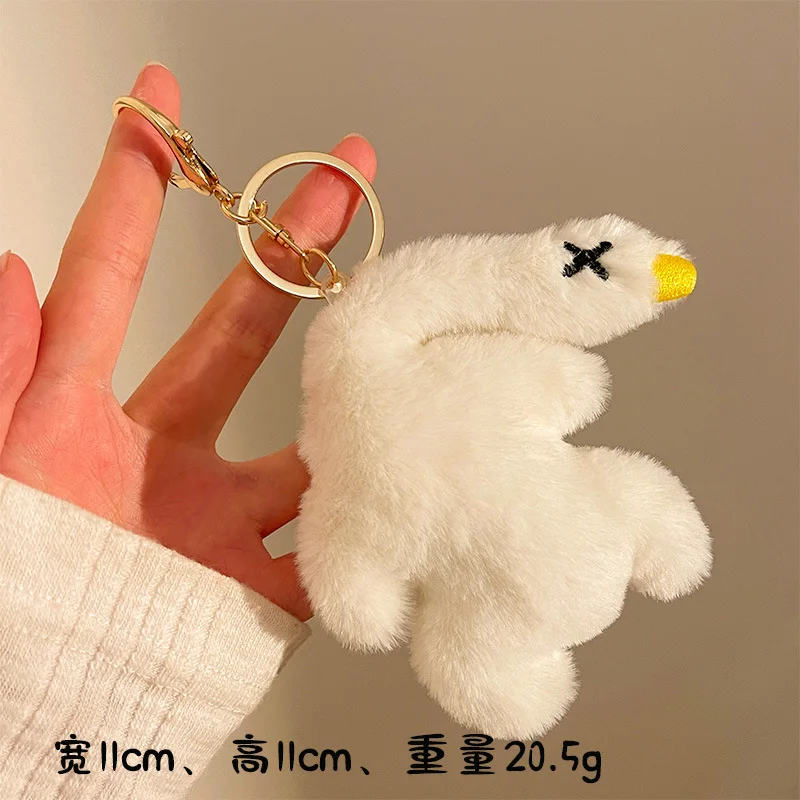 Cartoon Plüsch Puppe Schlüsselbund Tasche Charms Capybara Stern Bär Kaninchen Frosch Panda Erdbeere Bär Gans Puppe Schlüsselanhänger Weihnachtsgeschenke – Detail 3
