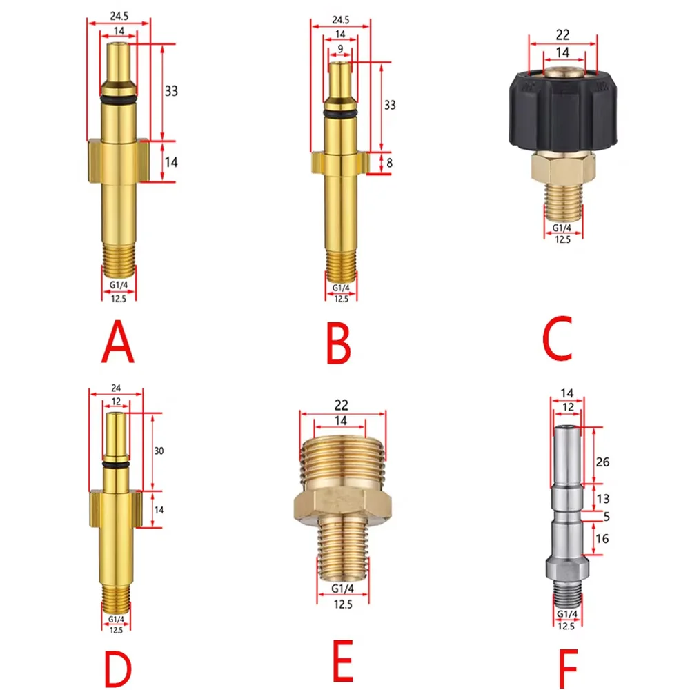 Metal Adapter Foam Nozzle Foam Generator Foam Gun High Pressure Washing Soap Foamer Car Wash For Nilfisk Karcher Huter parkside