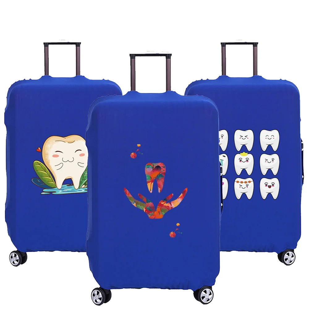 Luggage Case Wear-resisting Resistant Suitcase Cover Apply To 18-32 Inch Protective Cases Teeth Print Travel Accessory Covers