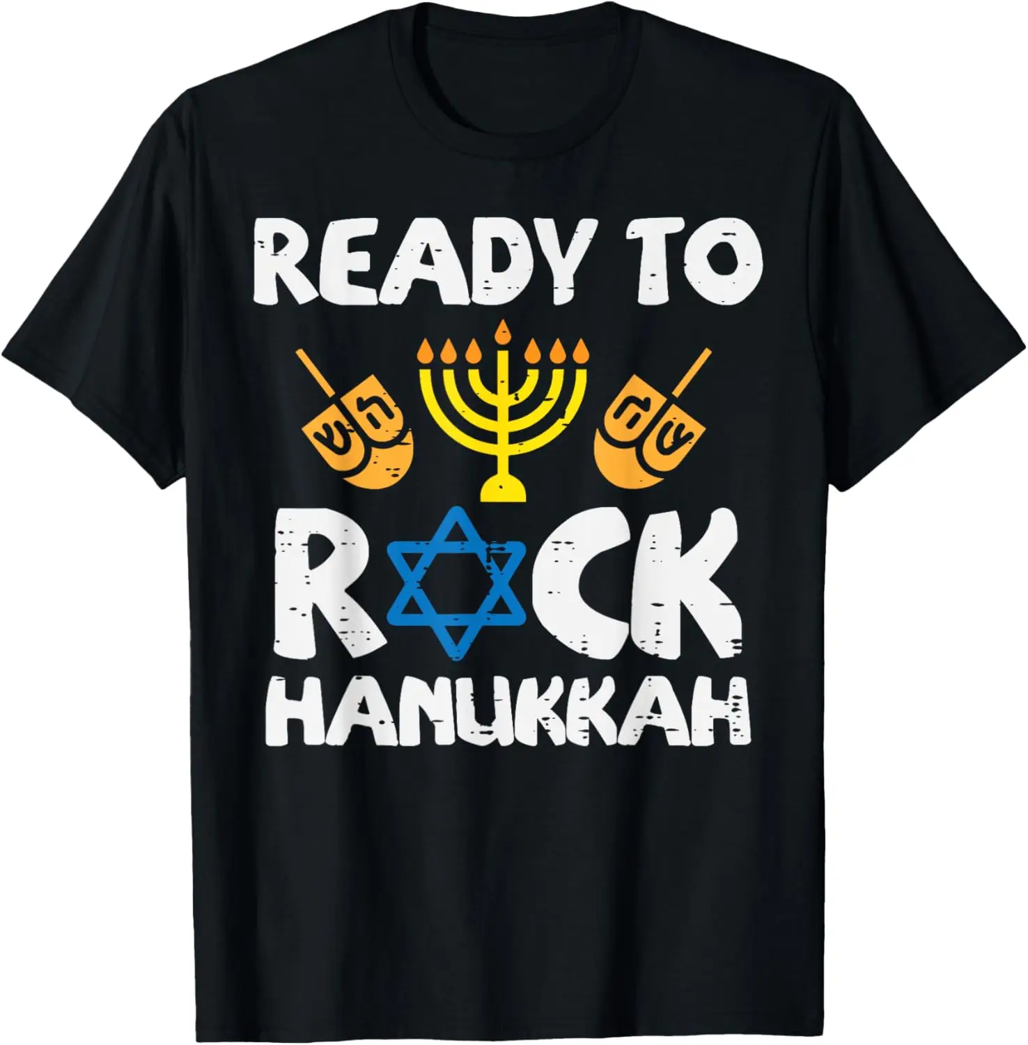 Ready To Rock Hanukkah Toddler Boys Pajamas Chanukah PJs T-Shirt