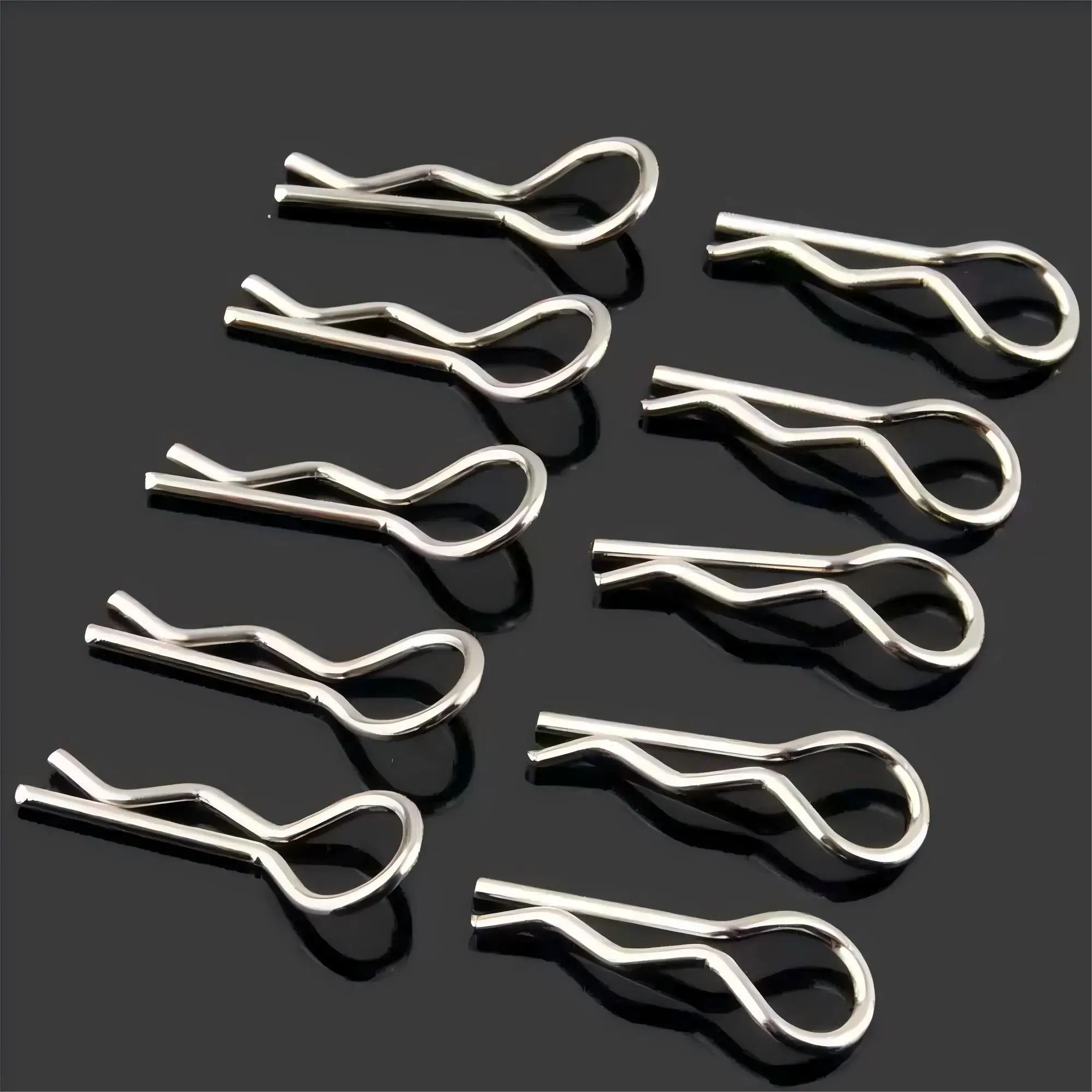 Upgraded Stainless Steel R Pin Body Clip Set for HSP 94122 94123 94166 94188 1/10 1/8 RC Car Buggy - Upgrade Accessories