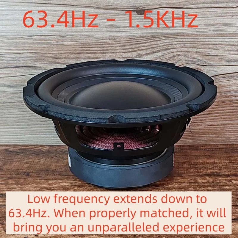Sounderlink 8 Inch Subwoofer 80W 87dB ASV Voice Coil 35mm Y35 Magnet Heavy Cap Paper Cone Rubber Surround for Bass/3-Way/KTV