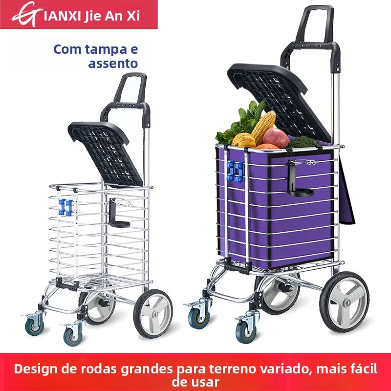 quiet-shopping-cart-vegetable-buying-car-small-pulling-cart-stacked-vegetable-basket-elderly-person-towing-car-aluminum-alloy