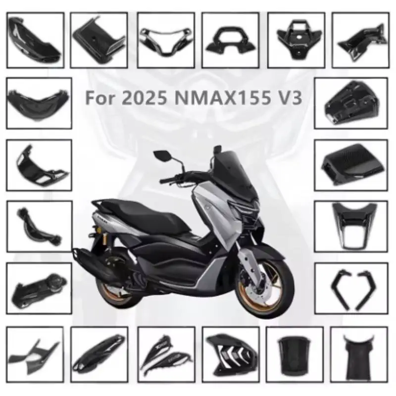 

NEW For YAMAHA NMAX155 V3 2025 2026 Motorcycle Decorative Accessories Carbon Fiber Pattern High Strength Upgrade Protection Cove