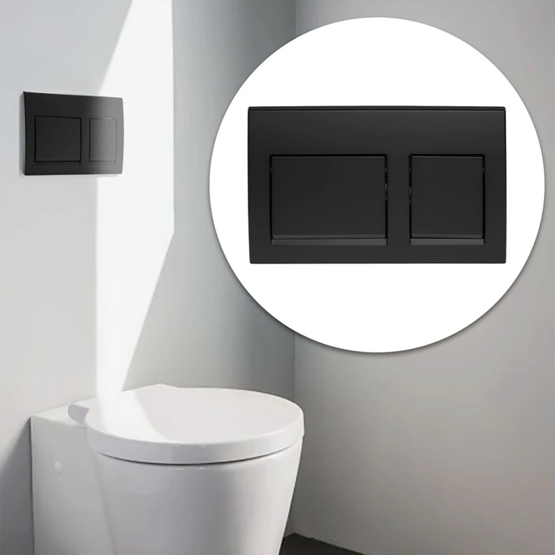 Toilet Push Plate For Geberit ALPHA 15 Chrome Dual Flush Plate Plastic Black Dual Flush Plate Bathroom Parts