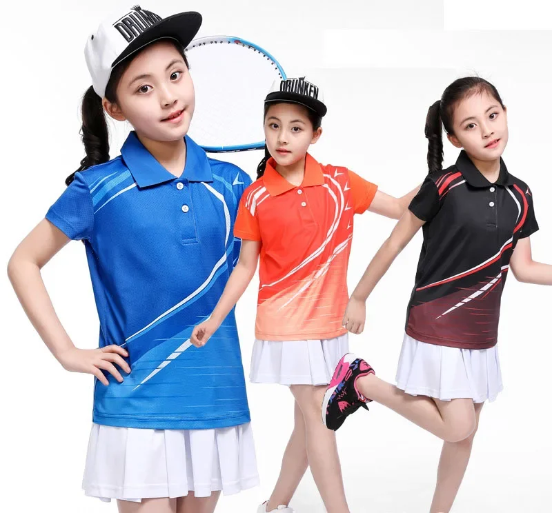 Girls tenis masculino,china table tennis shirt,Children short sleeved table tennis suit,kids badminton shirt,sport jerseys