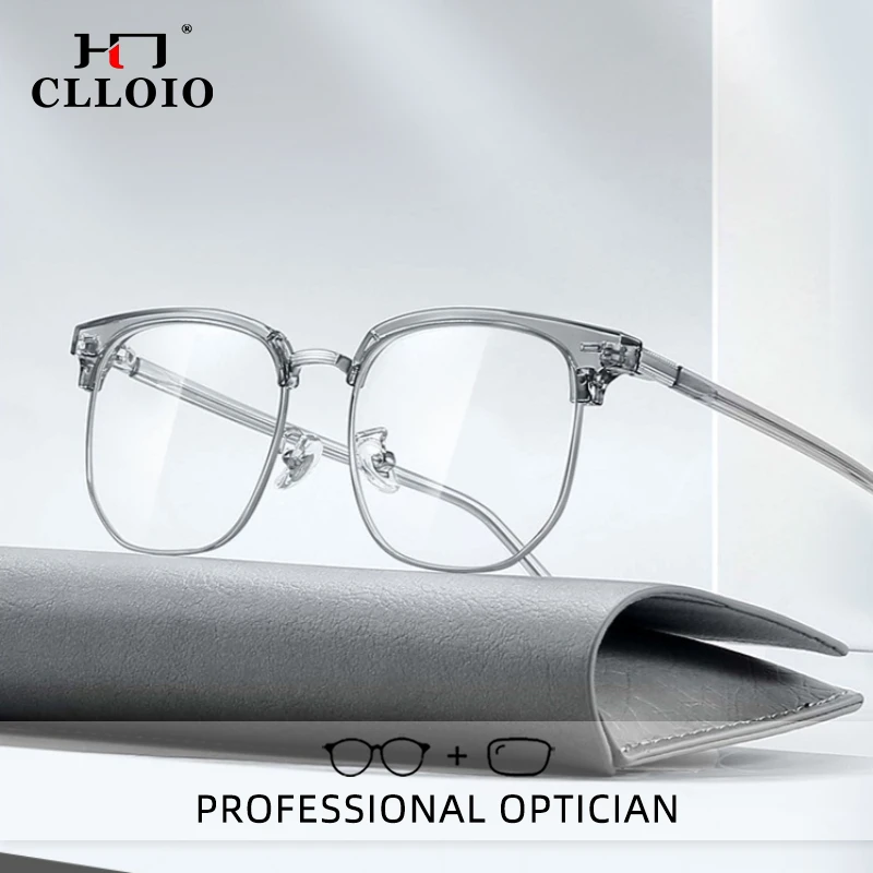 

CLLOIO Currents Everyday Wear Reading Glasses Blue Light Blocking Eyebrow Frame Myopia Prescription Glasses Progressive Eyewear