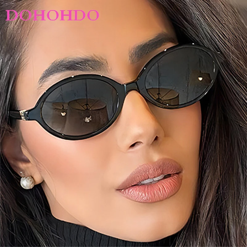 

Trendy Classic Small Oval Sunglasses For Women Men Vintage Brand Designer Sun Glasses Ladies Drive Travel Shades Eyewear UV400