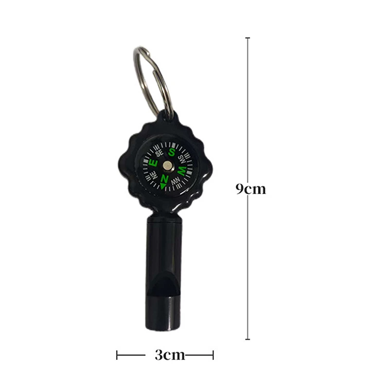 Dual Function Whistle and Compass Survival Tool for Outdoor Kayaking