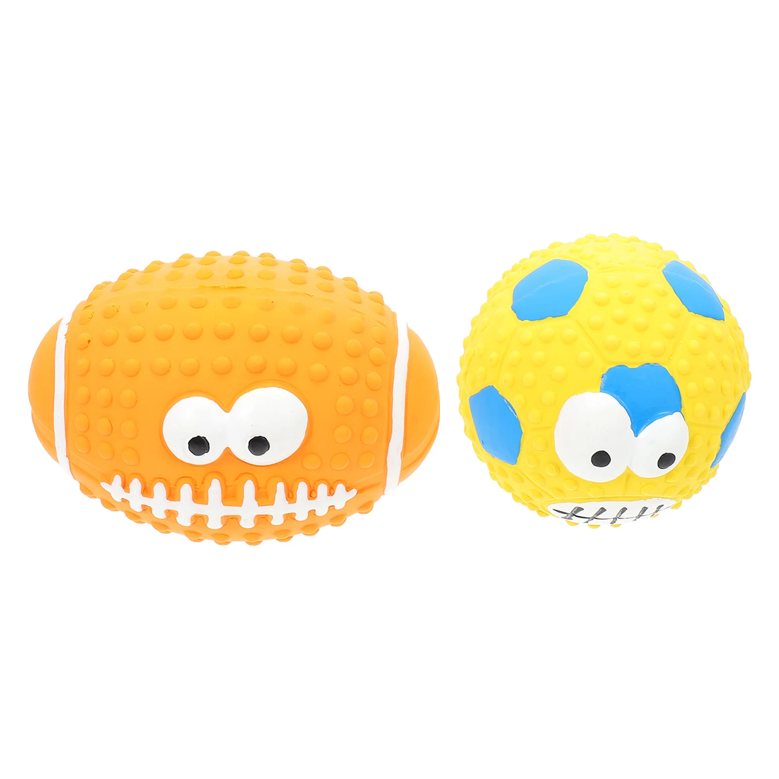 2 Pcs Toy Ball Toys Portable Chew Plaything Dog Accessory Puppy Supply Halloween Adorable Playthings Emulsion Wear-resistant