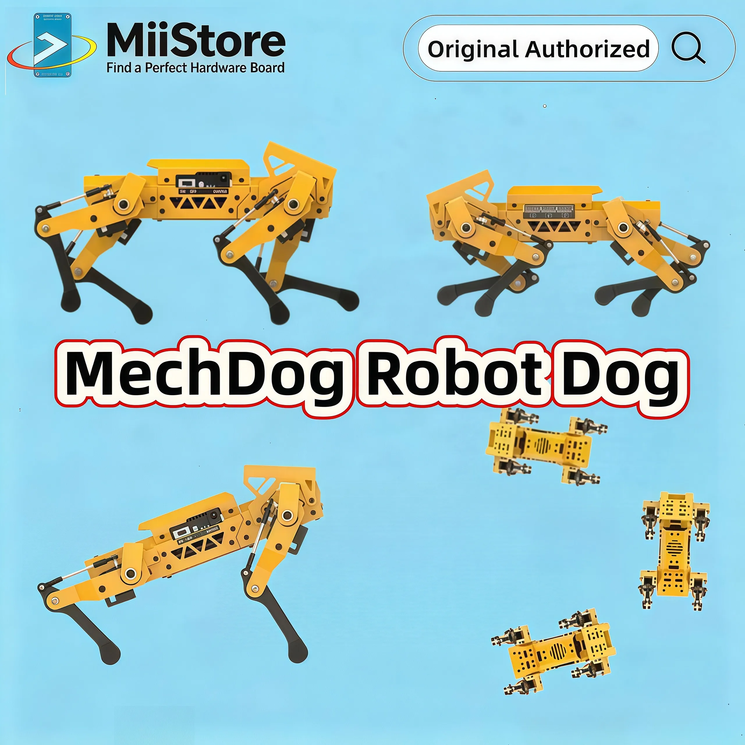 Kids STEM DIY MechDog Robot Dog ESP32 Open Source Quadruped Robot,Support Python Scratch Arduino Programming Educational Robot