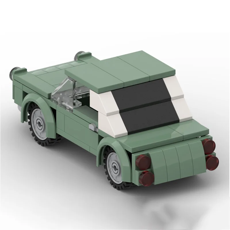 Geschwindigkeit Racing Auto Modell MOC Bausteine Figaro Retro Kleine Auto Modulare Technologie Kinder Urlaub Geschenke Montieren Spielzeug Anzug