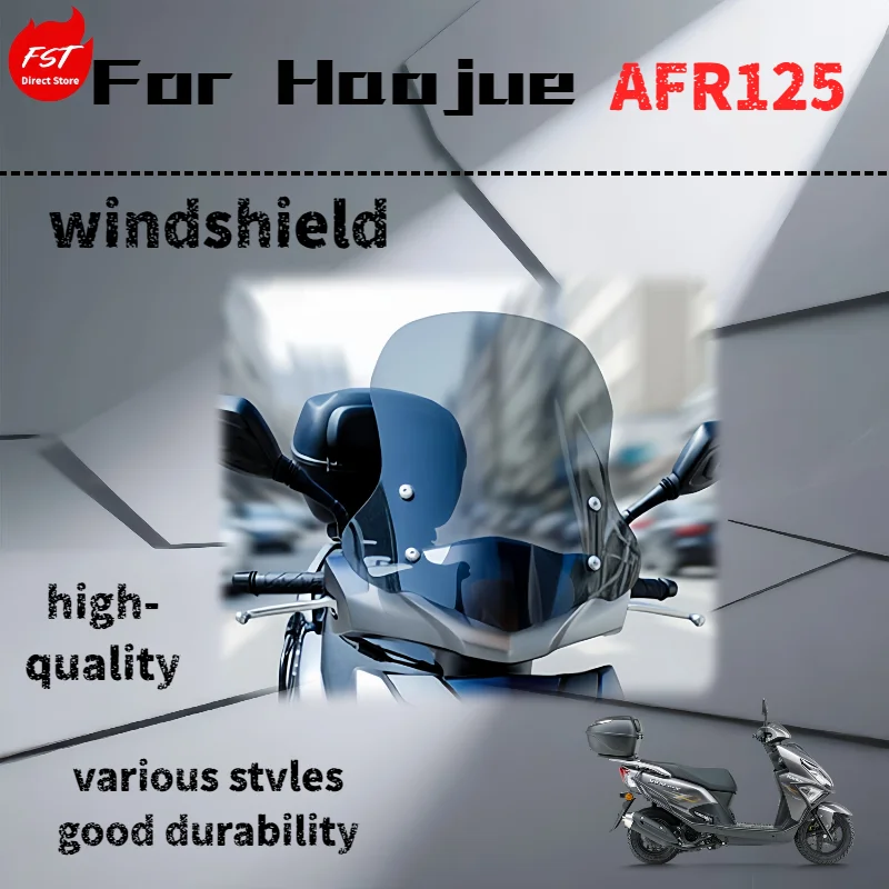 

For Haojue AFR125S windshield modification, transparent windshield chest protector accessory.