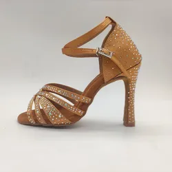 Evkoodance Women Dance Shoes Rhinestone Latin Dancing Shoes Girl Practice 10cm Latin Salsa Balllroom Customize Party Dance Shoes