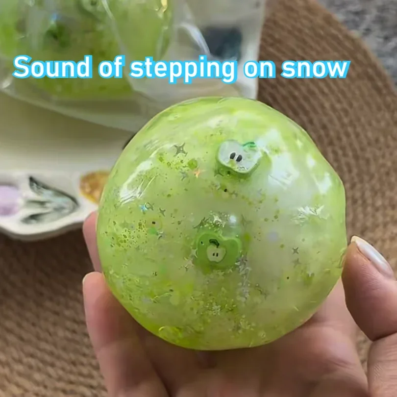 A1 Crispy Squishy Ball Cracking Wax Crunchy Stress Ball ASMR Sound of Stepping on Snow Anti Stress Relief Fidget Toys for Adults