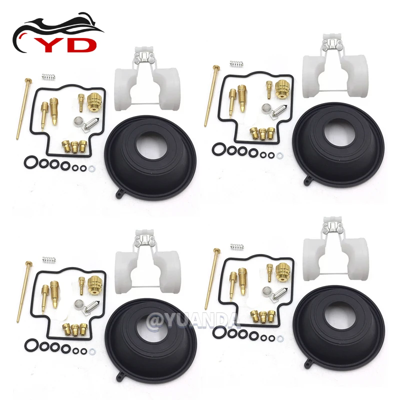 for Kawasaki ZZR1100 ZX1100D 1993-2001 ZX1100 ZZR 1100 C Carb Carburettor Repair Kit and Diaphragm Float