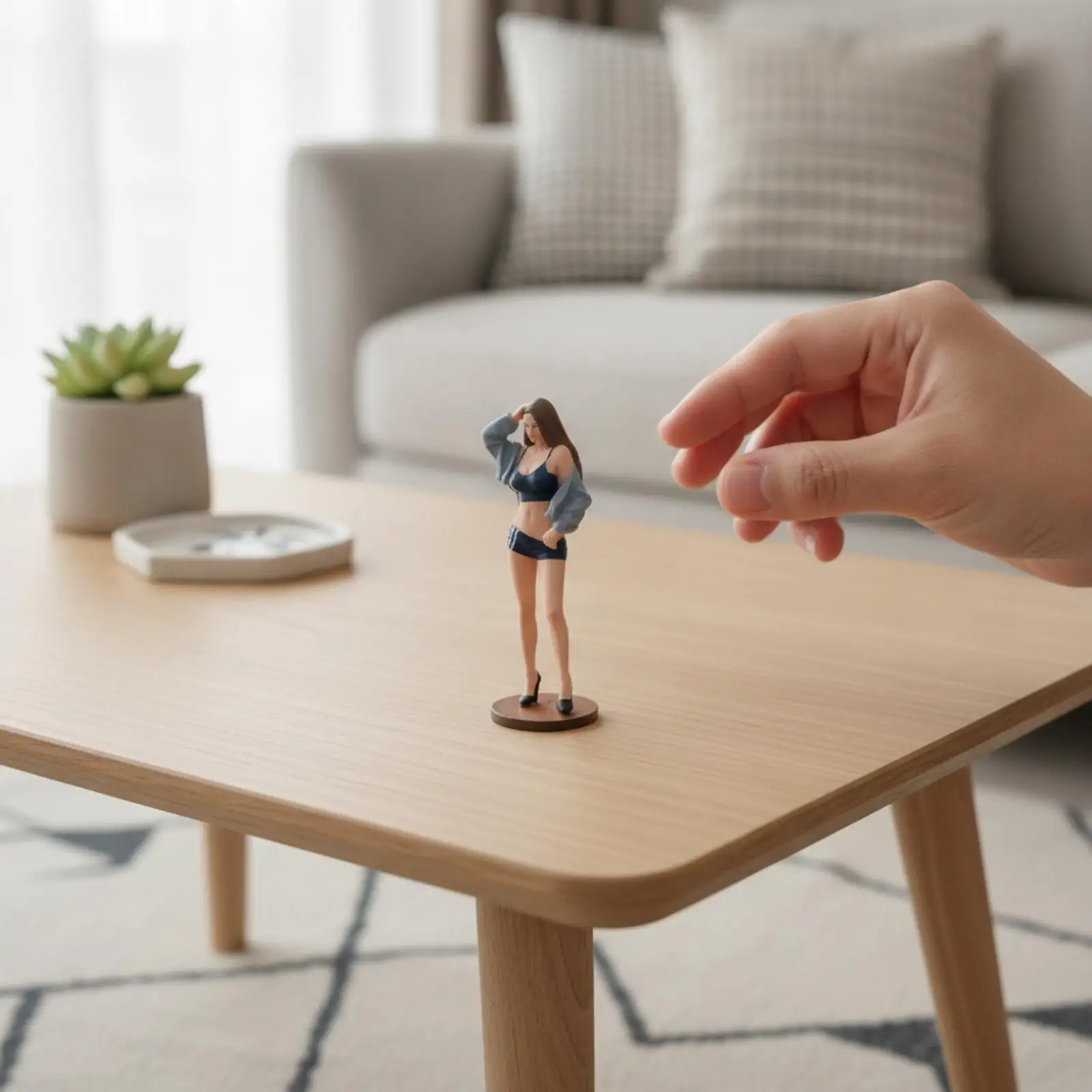 Elegant Miniature Female Figurine Hand Painted Resin Standing Pose for Creative Diorama Layouts Hobby Display Case Decorative