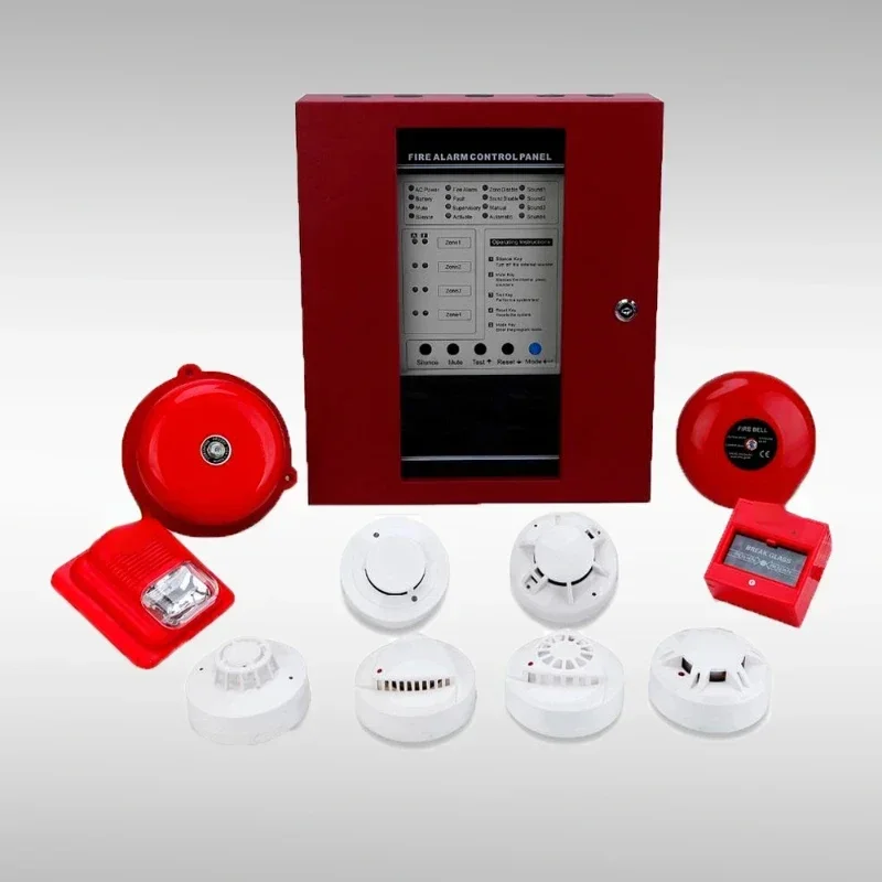 New Fire Alarm Panel System Accept 2/4 Wire Smoke Detector Fire Alarm Conventional Control Panel fire systems alarm