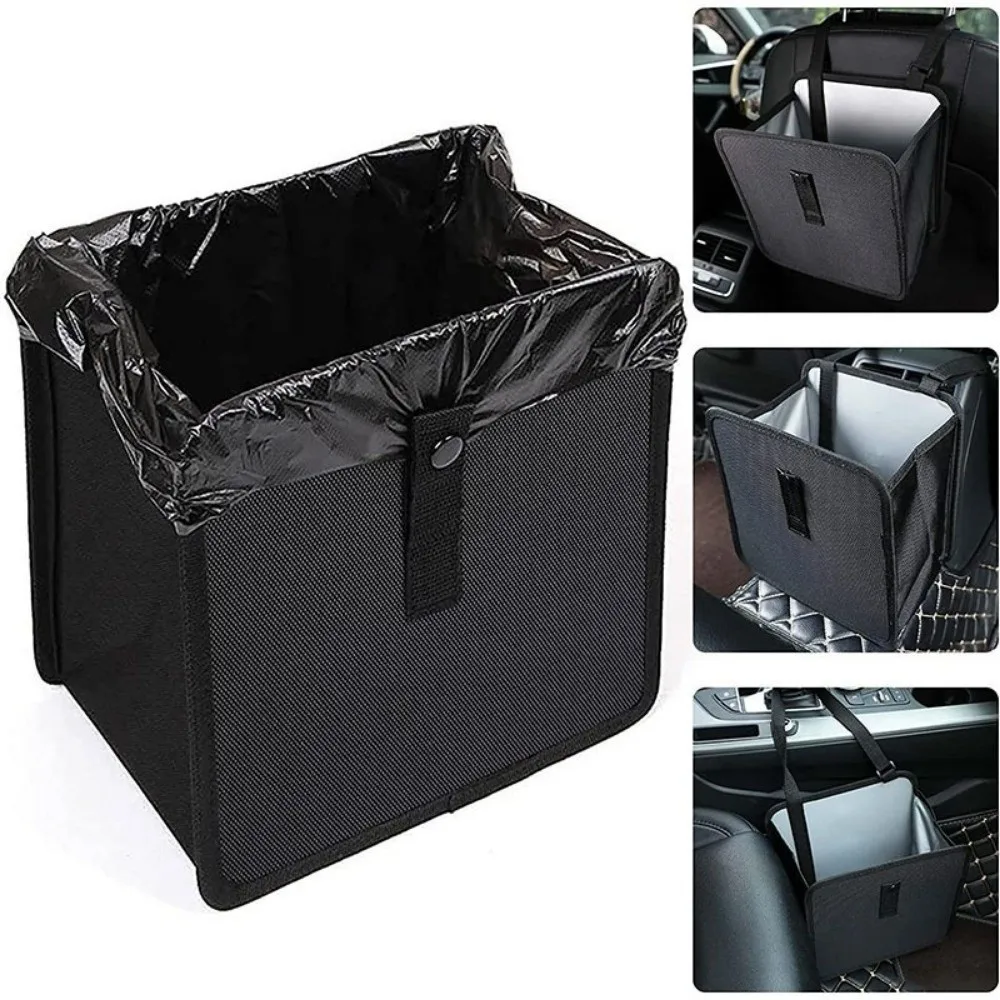 

Portable Foldable Car Trash Can Hanging Leakproof Seat Back Bag Large Capacity Waterproof Storage Bag Car Interior Accessories