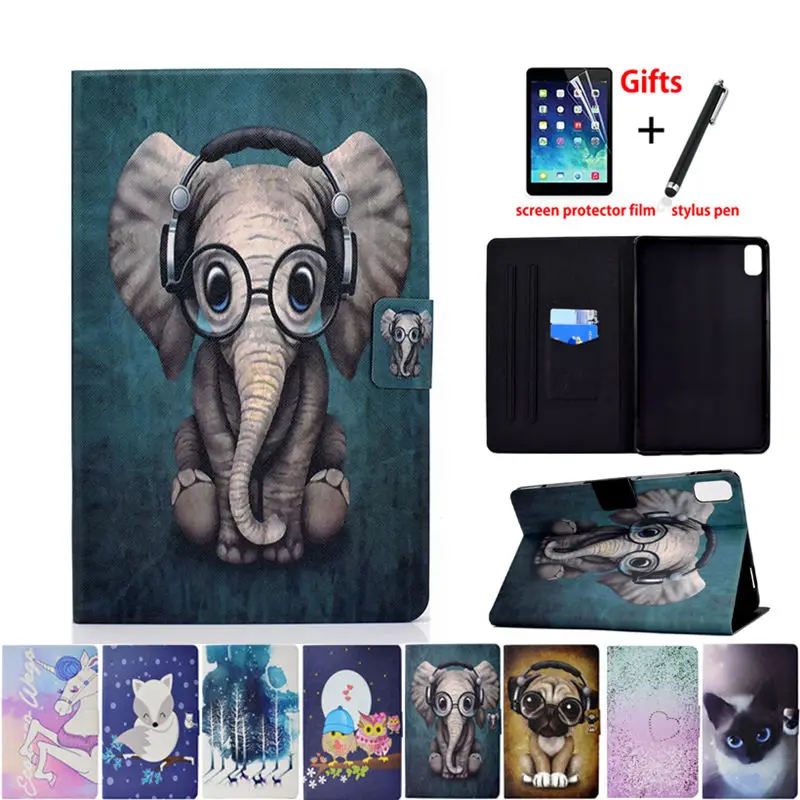 

For Huawei MatePad Mate Pad 10.4 2022 Case Funda For Huawei Honor V6 10.4 Cover Sleep Wake Cartoon Animal printing Shell +Gift